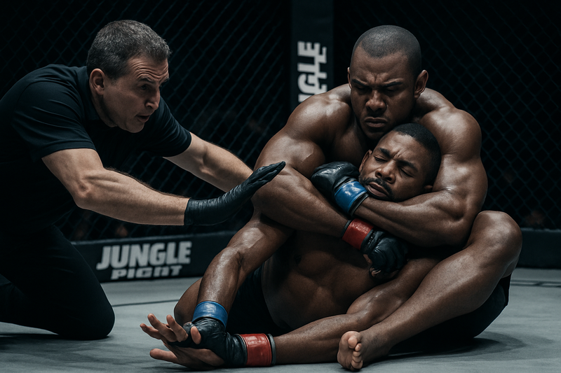 Matheus Araujo Held The Choke Past The Tap — Both Camps Stormed The Cage