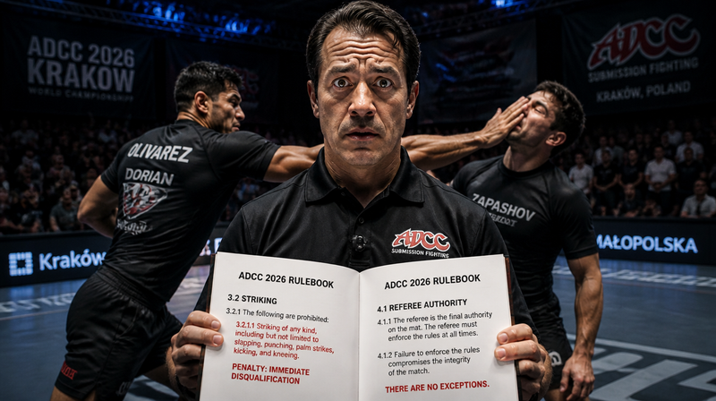 ADCC 2026 -66kg: Olivarez Defeats Zapashov Amid Rule Crisis