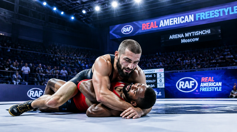 Khamzat Chimaev Pins Tyron Woodley at RAF Moscow