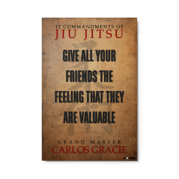 12 Commandments of Jiu-Jitsu - Commandment 3 - Metal Print