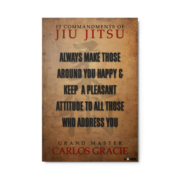 12 Commandments of Jiu-Jitsu - Commandment 8 - Metal Print