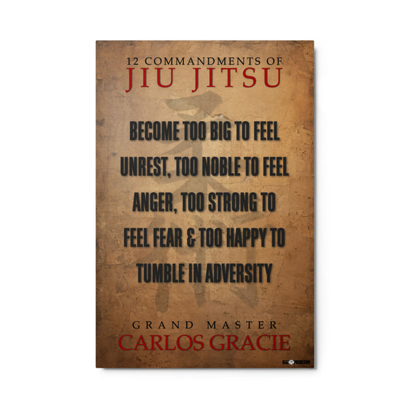 12 Commandments of Jiu-Jitsu - Commandment 10 - Metal Print