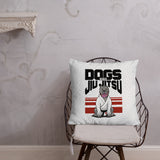 Dogs and Jiu Jitsu - Premium Pillow