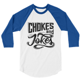Chokes And Jokes - Men's 3/4 Sleeve Jersey - BJJ Problems